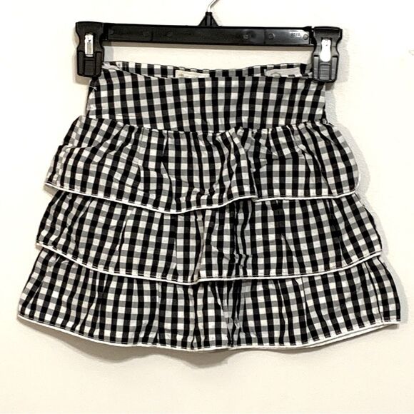 The Children's Place | Girls Tiered Black White Checkered Ruffle… - Picture 1 of 8